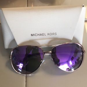 Michael Kors purple aviator sunglasses